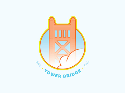 Tower Bridge SAC • CA bridge bridges cali california illustration line sacramento tower