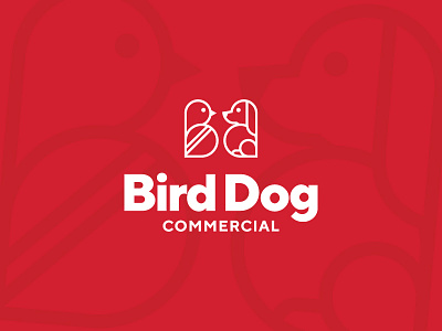 Bird Dog Commercial b bird brand branding d dog icon line logo real estate