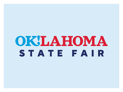 OKSF Full Logo america blue brand branding fair logo ok oklahoma red state