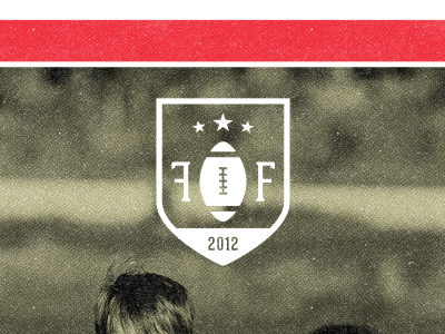 Flag Football Poster badge football green red sports type