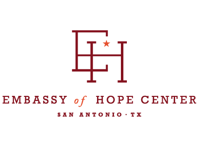 Embassy of Hope - SA logo maroon orange star