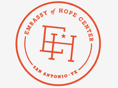 Embassy of Hope Seal circle orange seal stamp