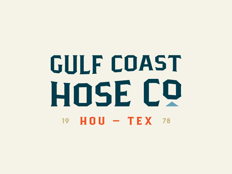 Gulf Coast Hose brand branding coast design gulf identity industrial logo type vector