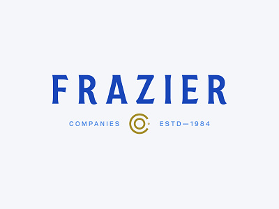 Frazier Co. [Unused] blue brand branding coast coastal coral identity logo orange typography