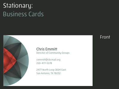 Community Groups: Business Cards branding business cards community group logo stationary