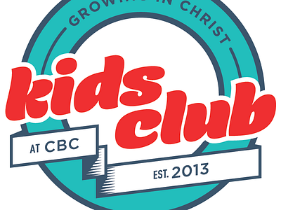 Kids Club logo badge branding children day care kids logo