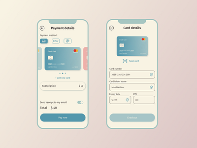 Credit Card Checkout — Daily UI #002 card credit credit card dailyui design figma minimalistic mobile payment ui