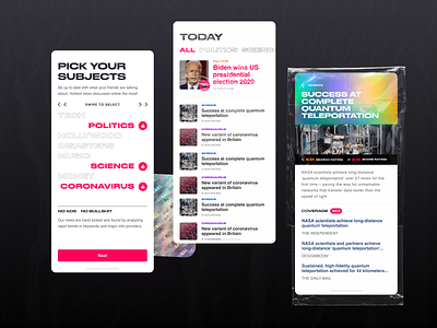 News App branding ios mobile ui vector
