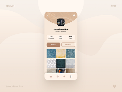 User Profile | Mobile App 006 app design figma minimalism ui uidesign ux web