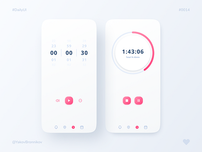 Countdown Timer | Mobile App 014 app dailyui design design app figma minimalism product design ui ux