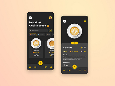 Coffee Delivery App. branding graphic design ui uiux