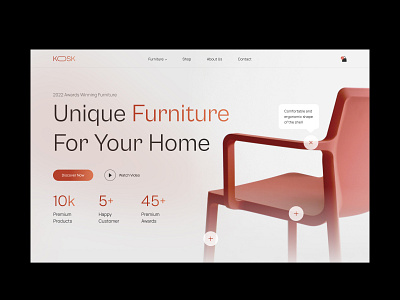 Furniture Website branding clear design furniture illustration landing logo minimalistic ui uiux uiuxdesign ux vector webdesign