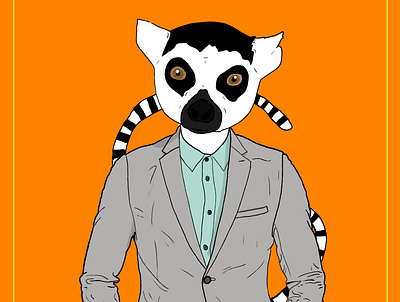 Lemur Nothing design illustration vector