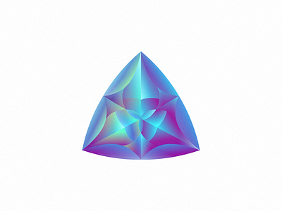 A gem gradient grain illustration logo vector