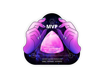 MVP Holo sticker design digital art illustration vector