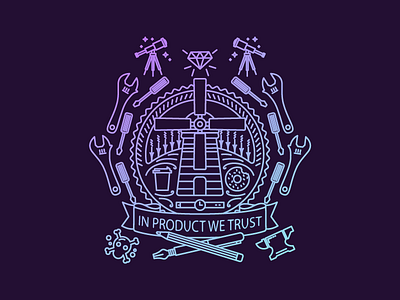 In product we trust icon line art t shirt