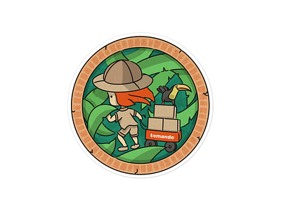 Aztec themed sticker design aztec jungle sticker