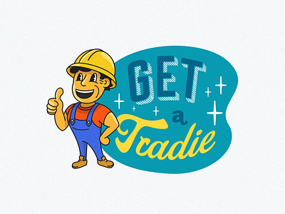 Get a tradie branding character design digital art illustration vector