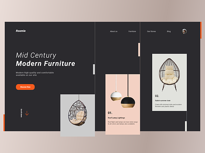 Furniture Design Concept clean clean ui concept design furniture home page lending page ui uidesign ux uxdesign
