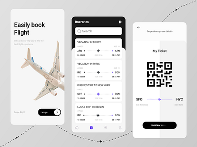 Flight Ticket Booking App app booking clean design flight flight booking mobile design ticket ui uidesign ux uxdesign