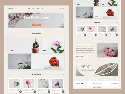 Green Room. Flower Website🌺 clean clean ui design ecomerce flower flower website flowerwebsite inspiration ui uidesign ux uxdesign
