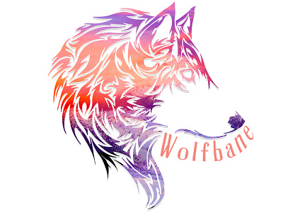 Wolf Vector Gradient Design adobe photoshop design art gradient design gradient logo winter wolf art wolf illustration wolf logo wolf mascot wolf vector art wolfbane wolverine