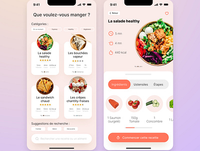 Daily Ui 040 Recipe 40 app challenge clean dailyui design figma food jow mobile recipe salad ui ui design ux