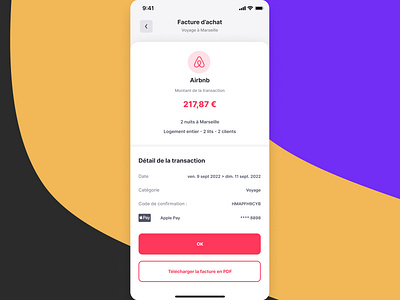 Daily Ui 046 - Invoice 046 airbnb app dailui daily daily 100 daily ui challenge dailyui design facture figma form invoice pay payment payment app shop ui ui design ux