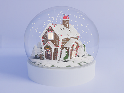 Snowy Christmas blender candy bar chocolate christmas cold cookie gingerbread house lowpoly newyear santaclaus snow snowflake snowglobe winter