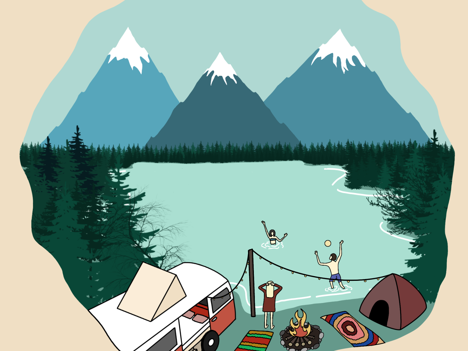 Mountains trip 🏔 by Iuliia on Dribbble