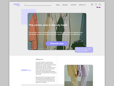 Ecommerce Landing page/Fashion/Clothing store