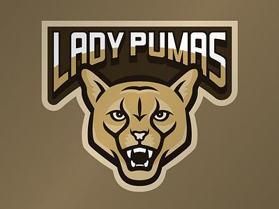 Lady Pumas (Reworked) athletic logo puma soccer sports team tiger typography