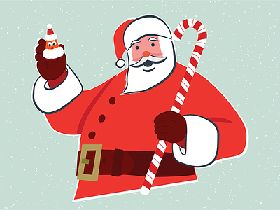 I've got your holiday spirit right here! cone holiday illustration parking santa winter