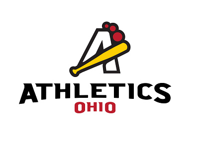 The Ohio Athletics baseball bat brand brand identity branding design illustration logo logotype mark symbol typography