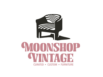 Moonshop Vintage - Furniture brand brand identity branding chair design furniture graphic design illustration logo