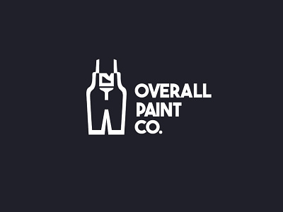 Overall Paint Co. brand brand identity branding design graphic design illustration logo overalls paintbrush painter painting