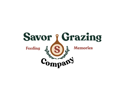 Savor Grazing Company boards brand brand identity branding charcuterie design graphic design grazing illustration logo vector