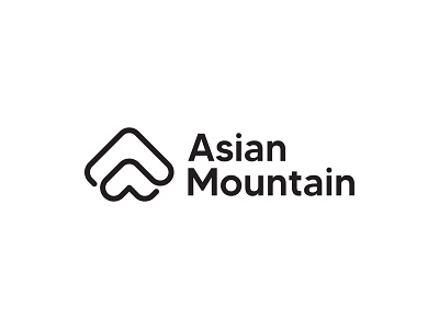 Logo Asian Mountain branding clean design flat graphic design icon illustration illustrator logo minimal typography vector