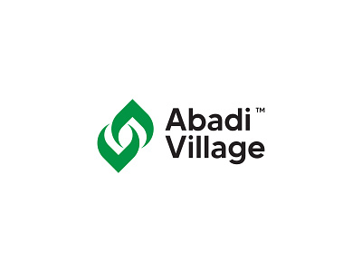 Logo Abadi Village branding clean design flat graphic design icon illustration illustrator logo typography