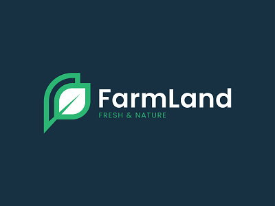 Logo FarmLand branding clean design flat graphic design illustration illustrator logo minimal typography