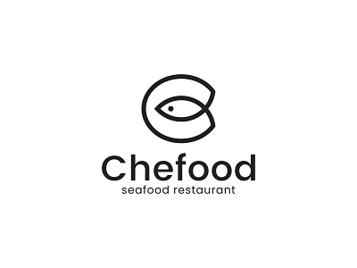 Logo Chefood branding clean design flat graphic design icon illustrator logo minimal typography