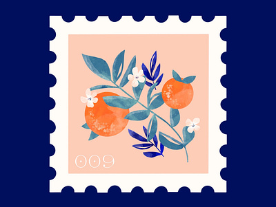 Botanics botanics design flatillustration floral flowers icon illustration orange procreate stamp vector