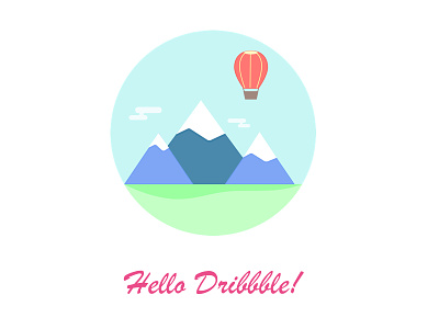 Hello Dribbble! adventure hello mountains