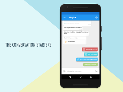 A new way to start conversations with Bots app bots chat magicx mobile