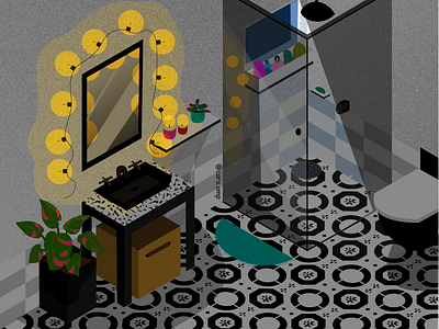 Isometric Bathroom