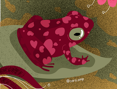 Little heart frog adobe illustrator children book illustration cute illustration
