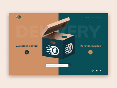 Delivery Website Landing Page