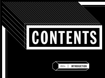 Contents book editorial illustration typography