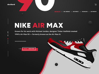 Nike typography ui