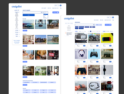 Craigslist Redesign design interface design ui